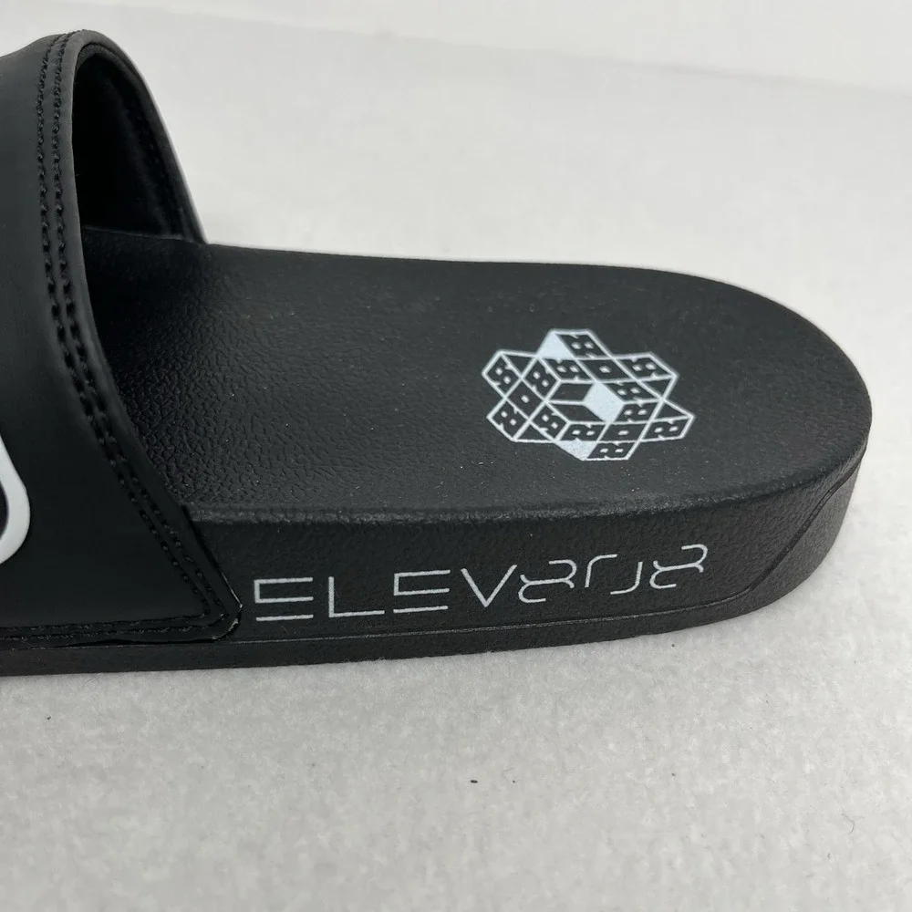 Black Summer Casual Slide Strap Slip On‎ Shower Sandals Men's Size 6
